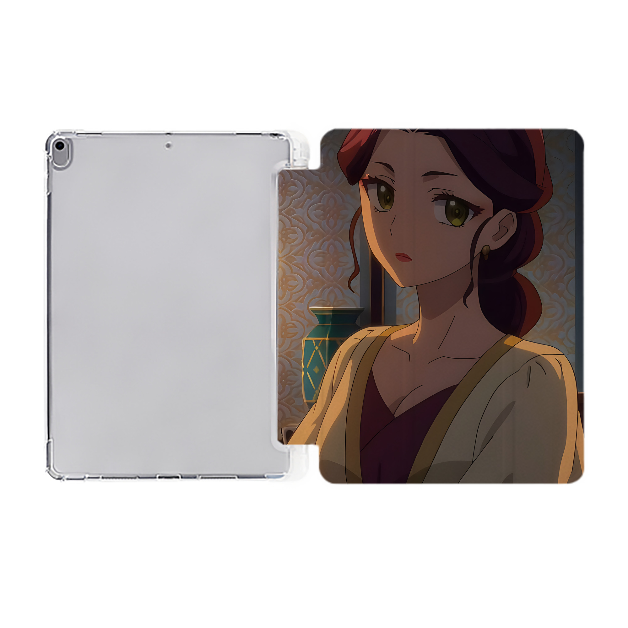 （画像用） 薬屋のひとりごと The Apothecary Diaries IPad ケース ペン収納付き 三つ折りスタンド PUレザー×シリコン 対応機種9.5/10.5/10.9インチ